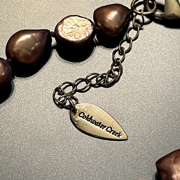 Coldwater Creek Amethyst & Freshwater Pearl Necklace - Picture 7 of 8